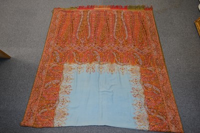 Lot 364 - Shawl. A large woven crinoline shawl, circa 1860s