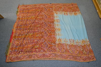Lot 364 - Shawl. A large woven crinoline shawl, circa 1860s
