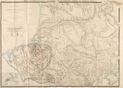 Lot 90 - Crimea. Wyld (James), The Environs of Sevastopol with the Batteries & Approaches..., 1855