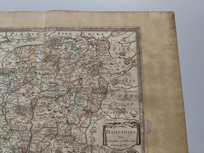 Lot 111 - Hampshire. Saxton (Christopher & Lea Philip), Hampshire by C. Saxton..., circa 1695