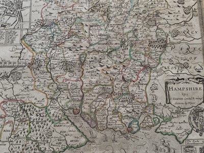 Lot 111 - Hampshire. Saxton (Christopher & Lea Philip), Hampshire by C. Saxton..., circa 1695