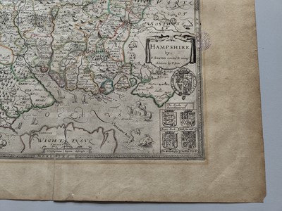 Lot 111 - Hampshire. Saxton (Christopher & Lea Philip), Hampshire by C. Saxton..., circa 1695