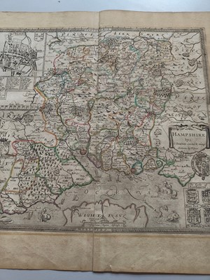 Lot 111 - Hampshire. Saxton (Christopher & Lea Philip), Hampshire by C. Saxton..., circa 1695