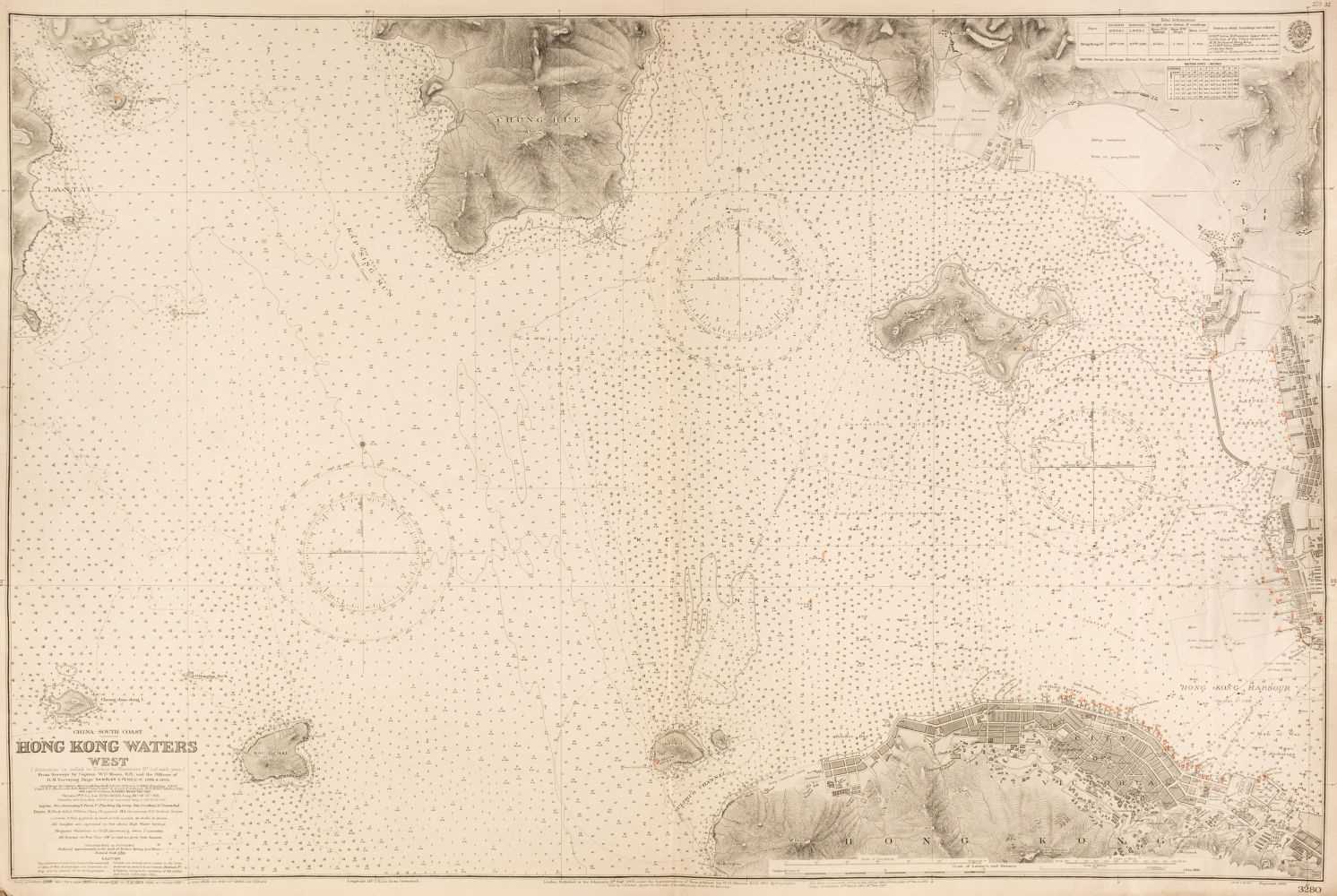 Lot 142 - Sea Charts. A Collection of 8 charts of Hong Kong and Australasia, 19th & 20th century