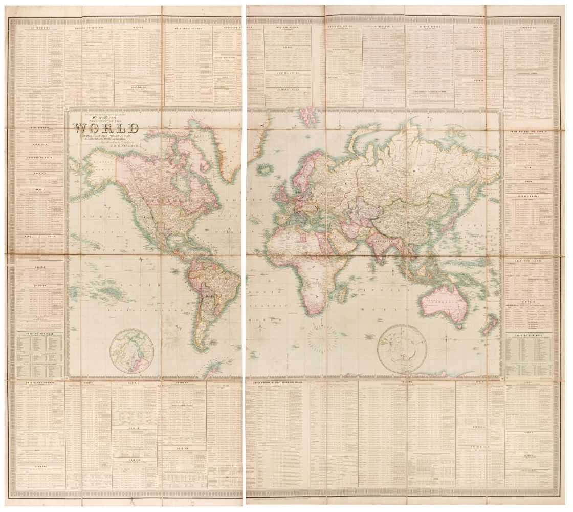 Lot 160 - World. Walker (J. & C.), Map of the World on Mercator's Projection..., circa 1850