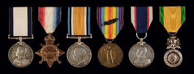 Lot 115 - Gallipoli. WWI C.G.M. group awarded to Petty Officer Frederick Gibson, C.G.M., M.I.D., Royal Navy
