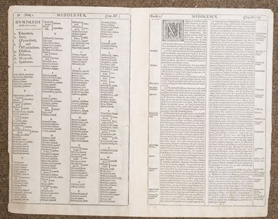 Lot 127 - Middlesex. Speed (John), Midle-Sex described..., 1st edition, George Humble, 1611