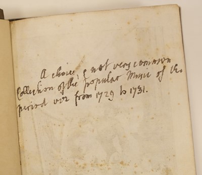 Lot 334 - Millico (Giusippe). A Second Sett of Six Songs.., 1774..., & two others