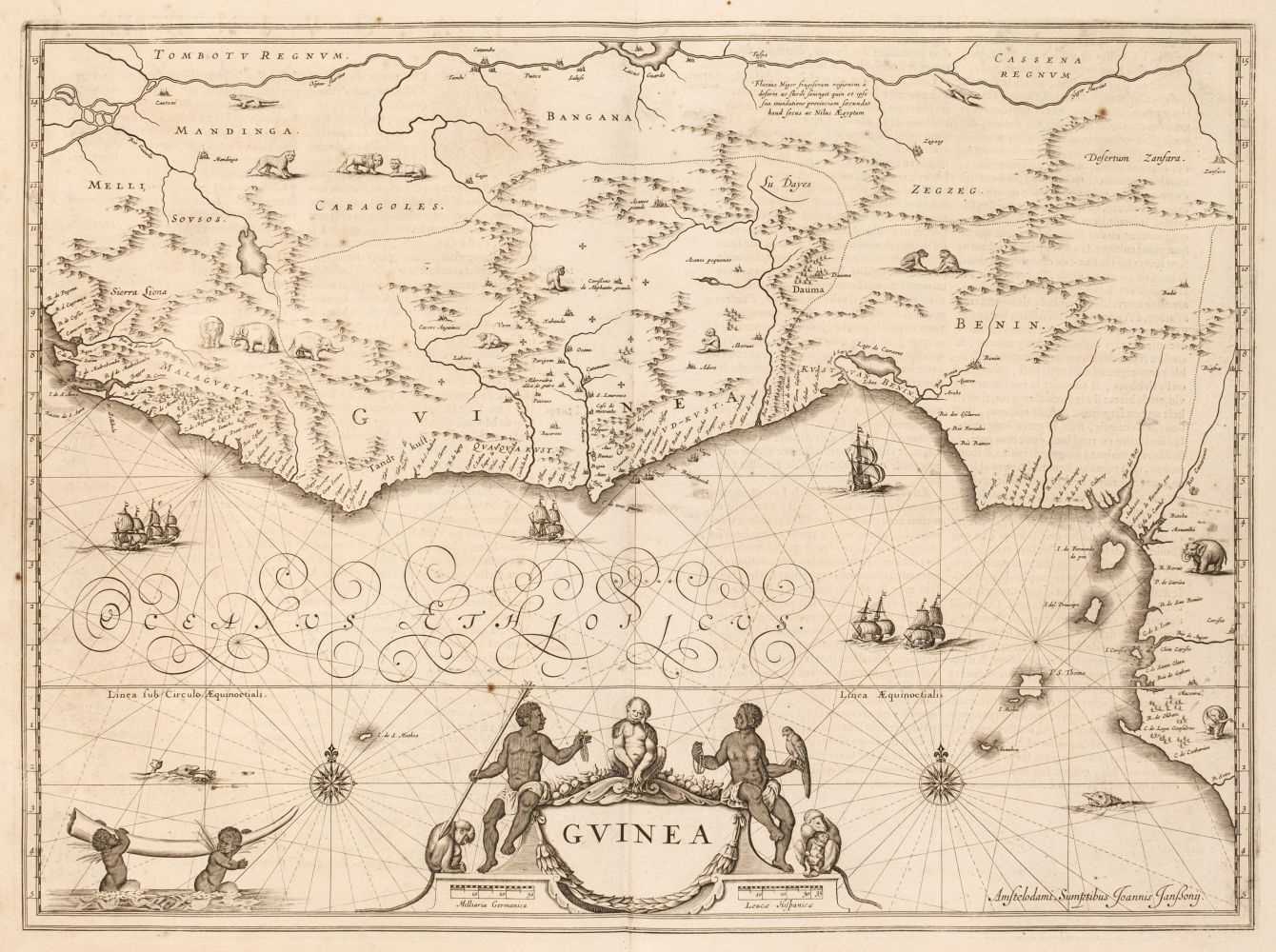 Lot 120 - Jansson (Jan). Three maps of West Africa and South America, circa 1648