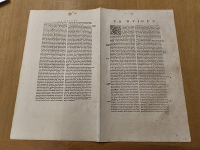 Lot 120 - Jansson (Jan). Three maps of West Africa and South America, circa 1648
