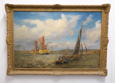 Lot 162 - Wyllie (William Lionel, 1851-1931). The Thames at Gravesend, 1913, oil on canvas