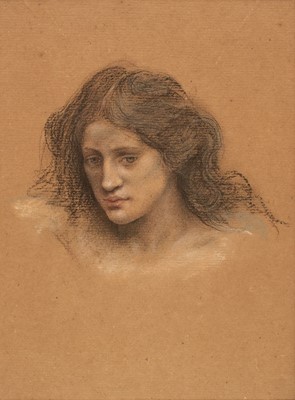 Lot 225 - De Morgan (Evelyn, 1855-1919). Preparatory study of a female head, circa 1914