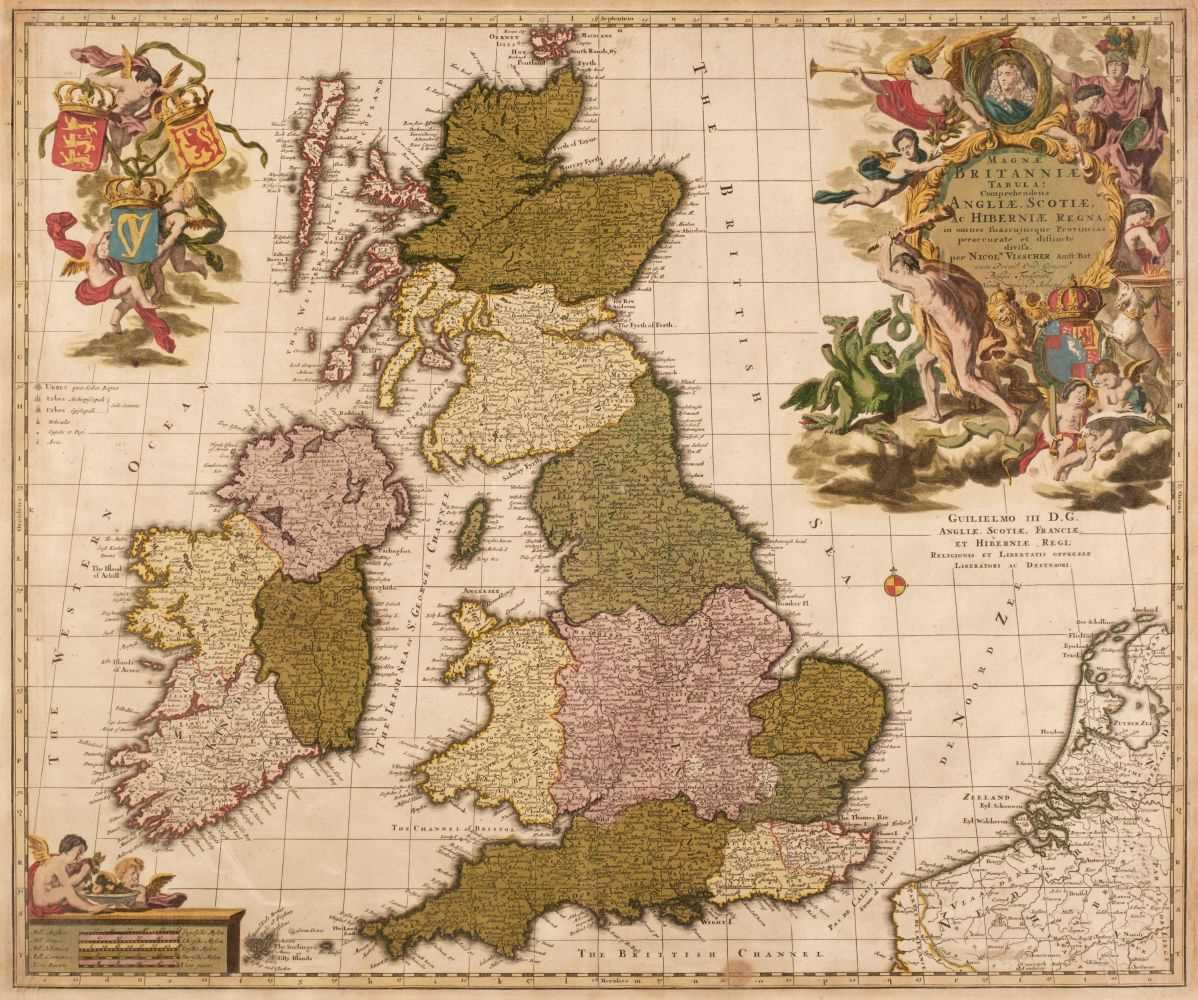 Lot 92 - British Isles. Visscher (N.). Magnae Britanniae Tabula..., [1694 or later]
