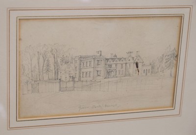 Lot 240 - Smith (John 'Warwick', 1749-1831). Views of Grove Park, Warwickshire, four original pencil drawings