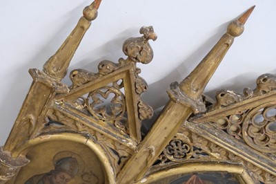 Lot 1 - Crivelli (Carlo, Manner of). Triptych with Virgin and Child, flanked by two saints