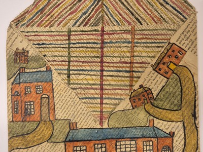 Lot 347 - Folk Art. A hand-painted envelope, circa 1813
