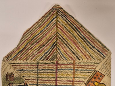 Lot 347 - Folk Art. A hand-painted envelope, circa 1813
