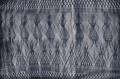 Lot 329 - Clothing. A rare blue sprang sash, probably Hungarian or Turkish, circa 1620