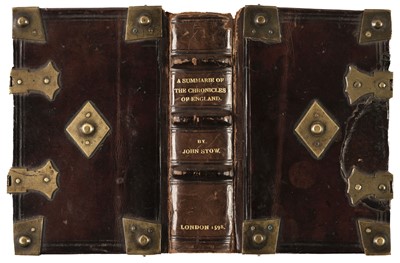 Lot 280 - Stow (John). A Summarie of the Chronicles of England…, 1598