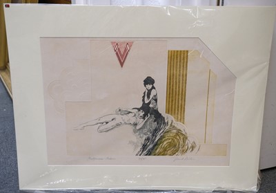Lot 225 - Hermes (Gertrude, 1901-1983). Bullfight 3, 1954, woodcut on laid paper..., and one other / Martin (Frank, 1921-2005). Sèvres Babylone, circa 1981, colour etching