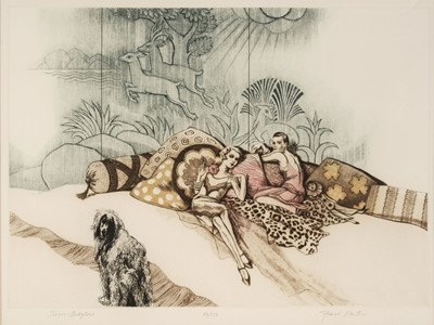 Lot 225 - Hermes (Gertrude, 1901-1983). Bullfight 3, 1954, woodcut on laid paper..., and one other / Martin (Frank, 1921-2005). Sèvres Babylone, circa 1981, colour etching