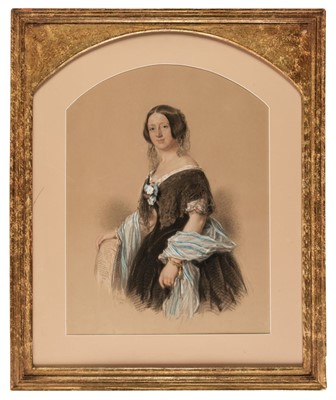 Lot 211 - Chalon (Alfred Edward, 1780-1860). Portraits of a Gentleman and a Lady, 1836
