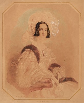 Lot 211 - Chalon (Alfred Edward, 1780-1860). Portraits of a Gentleman and a Lady, 1836