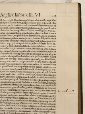 Lot 266 - Binding for Queen Mary I of England and Ireland. Polydori Vergilii Urbinatis Anglicae... , 1555