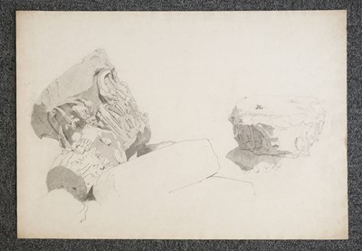 Lot 62 - Nattes (John Claude, 1765-1822). River Landscape, possibly Devon, pencil & wash on paper