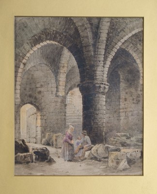 Lot 62 - Nattes (John Claude, 1765-1822). River Landscape, possibly Devon, pencil & wash on paper