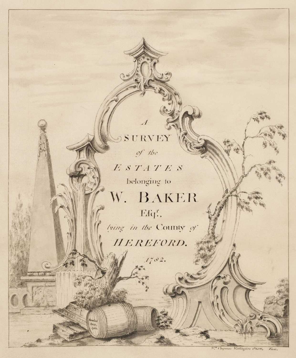 Lot 45 - Herefordshire - Estate Survey. A Survey of the Estates belonging to W. Baker..., Herefordshire, 1782