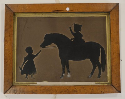 Lot 239 - Silhouettes. A Victorian silhouette, mid 19th century, Malmesbury, Wiltshire interest