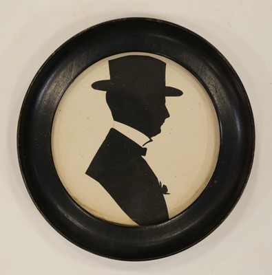 Lot 239 - Silhouettes. A Victorian silhouette, mid 19th century, Malmesbury, Wiltshire interest
