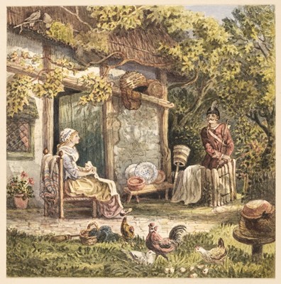 Lot 344 - Scottish Song Illustrated. An illustrated manuscript book by H.J, circa 1840