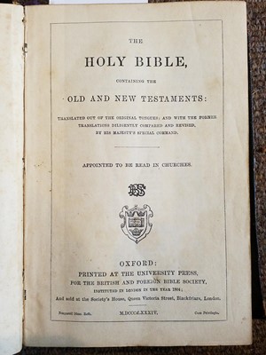 Lot 48 - Bible. The Holy Bible, 2 volumes, circa 1870