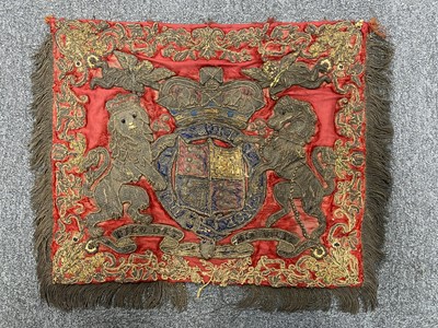 Lot 370 - Trumpet Banner. An heraldic ceremonial banner for the reign of Queen Victoria, 19th century