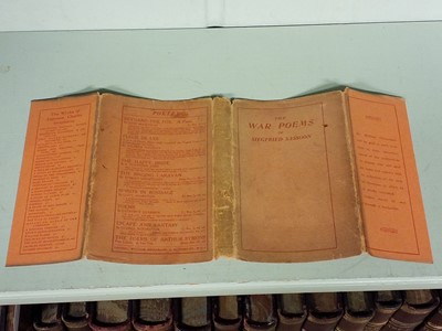 Lot 86 - Sassoon (Siegfried). The War Poems of Siegfried Sassoon, 1st ed., 1919