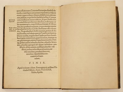 Lot 261 - Henry VIII (King of England). Assertio septem sacramentorum adversus Martinum Lutherum, 1522