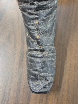 Lot 323 - Clothing. A pair of early-mid 19th century ladies' riding boots, by Stone of Brighton