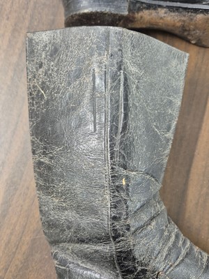 Lot 323 - Clothing. A pair of early-mid 19th century ladies' riding boots, by Stone of Brighton