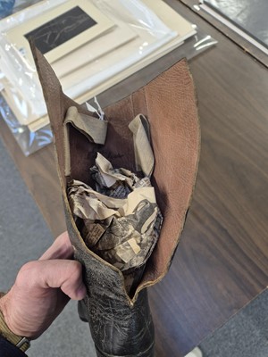 Lot 323 - Clothing. A pair of early-mid 19th century ladies' riding boots, by Stone of Brighton