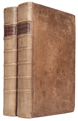 Lot 333 - Johnson (Samuel). A Dictionary, 2 volumes, 4th edition, 1773