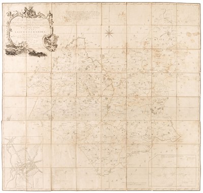 Lot 106 - Leicestershire. Prior (John), Map of Leicestershire from an Actual Survey...