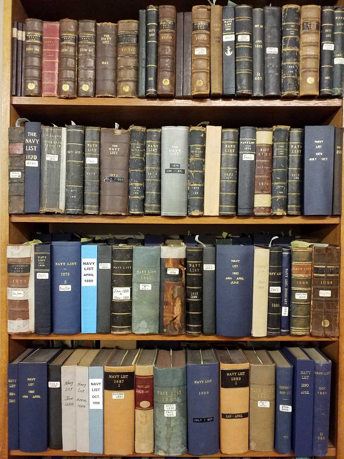 Lot 52 - The Navy List. A near complete run of approximately 360 volumes, London: John Murray, 1816-1980