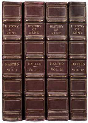 Lot 40 - Hasted (Edward). The History and Topographical Survey of the County of Kent, 4 vols, 1st ed, 1778-99