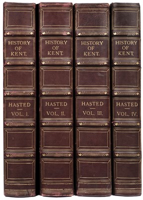 Lot 40 - Hasted (Edward). The History and Topographical Survey of the County of Kent, 4 vols, 1st ed, 1778-99