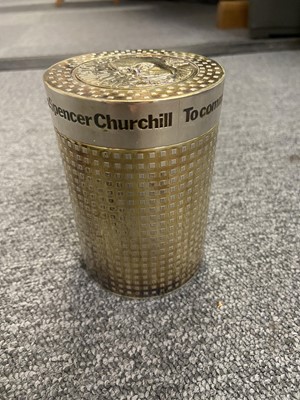 Lot 499 - Cigar Case. "The Churchill Centenary" cylindrical cigar case by Garrard & Co Ltd