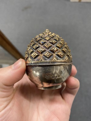 Lot 500 - Condiment Set. A three piece condiment set designed by Anthony Elson for Garrard & Co Ltd