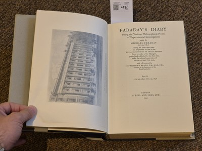 Lot 413 - Faraday (Michael). Faraday's Diary, 8 vols (including index), 1932-36