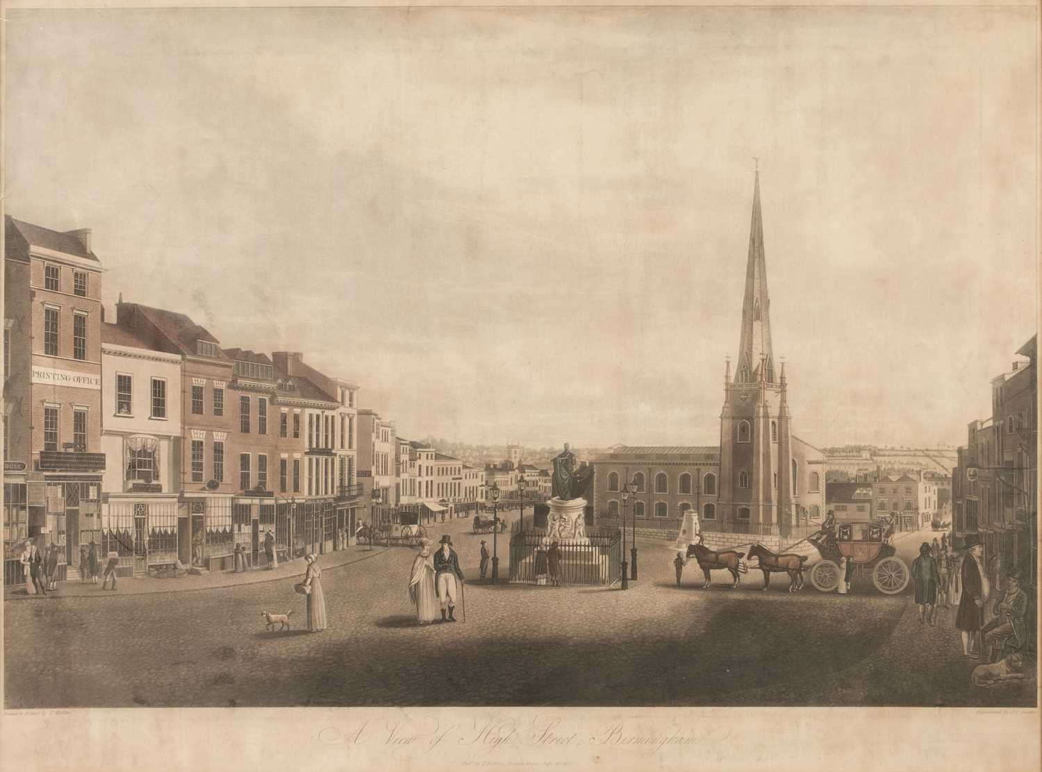 Lot 207 - Birmingham. Stadler (J. C.), A View of the High Street, Birmingham, published T. Hollins, 1812